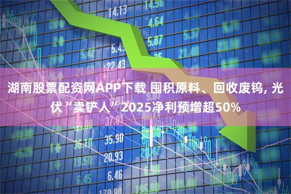 湖南股票配资网APP下载 囤积原料、回收废钨, 光伏“卖铲人”2025净利预增超50%