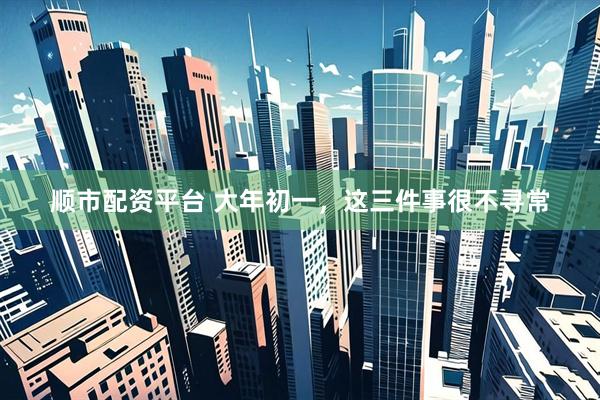 顺市配资平台 大年初一，这三件事很不寻常